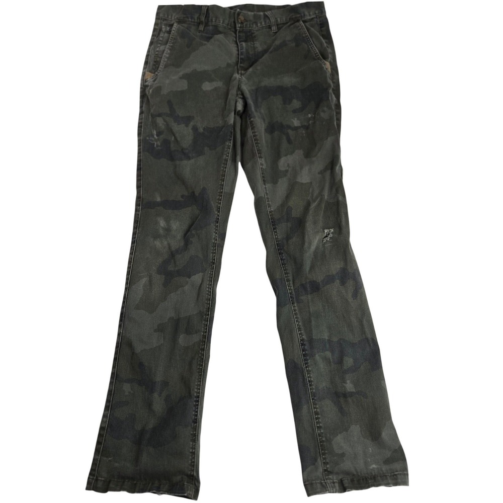 Empyre Skeletor Mens Pants 32x31 Green Camo Skate Grunge Thrashed Straight‎